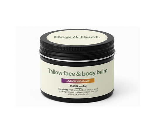 Organic Beef Tallow and Raw Honey Face and Body Balm